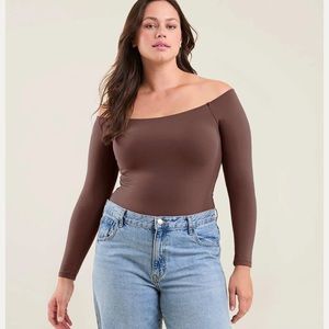 nuuds off the shoulder bodysuit
